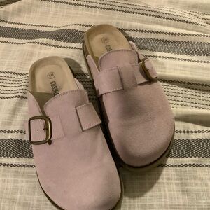 Women's Lavender Suede Slip-On Shoes
